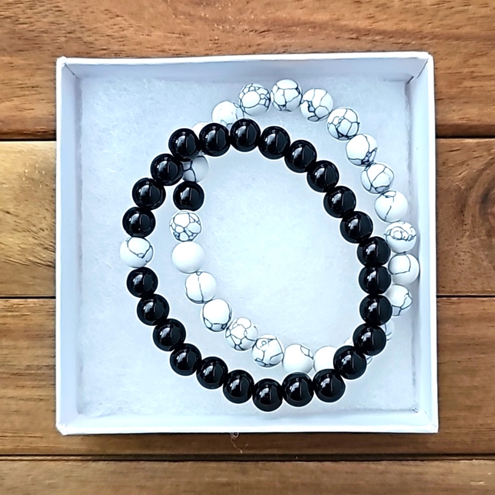 Natural Lava Stone Tiger Eye Beaded Yoga Bracelets, Elasticated